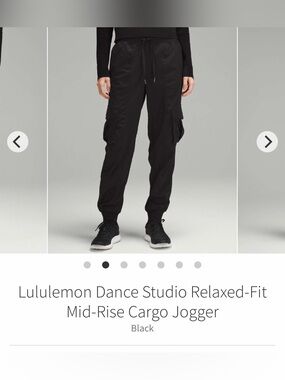 Lululemon Dance Studio Cargo Joggers Black S